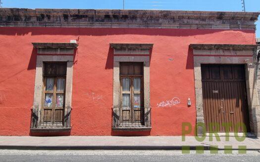 Fachada venta casa colonial Centro de Morelia Michoacán